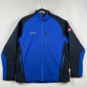 Engelbert Strauss Mens XL Blue Black Dryplexx Softlight Softshell Jacket Coat